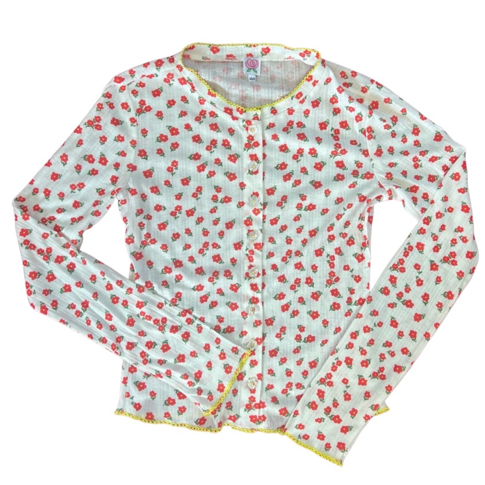 Rosette NYC 90’s Baby T-Shirt Style Floral Long Sleeve Shirt